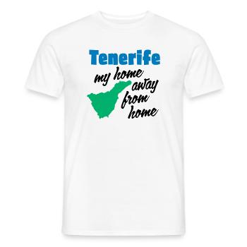 Tenerife ma maison loin de chez moi - T-shirt homme - blanc - Devant - AI Model Male 178 dark (178cm)