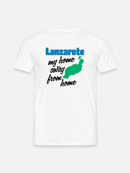 Lanzarote, mein zweites Zuhause - Männer T-Shirt - Weiß