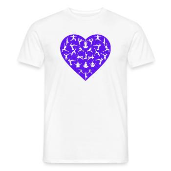 Yoga Pose Love - Yoga Apparel - Men's T-Shirt - white - Front - AI Model Male 178 dark (178cm)