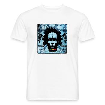 Reggae Mann Portrait mit Graffiti Stil - Männer T-Shirt - Weiß - Vorne - AI Model Male 178 dark (178cm)