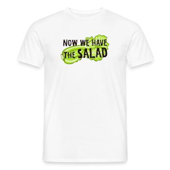 Now we have the salad. Denglisch, Salat, Veggie - Männer T-Shirt - Weiß - Vorne - AI Model Male 178 dark (178cm)