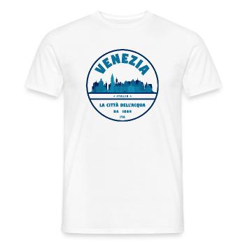 Timbre Venezia Skyline - T-shirt homme - blanc - Devant - AI Model Male 178 dark (178cm)