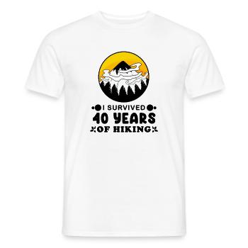 Wandern 40. Geburtstag Wanderer 40 Jahre alt - Männer T-Shirt - Weiß - Vorne - AI Model Male 178 dark (178cm)