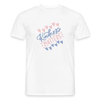 Kindness Matters - Awareness T-Shirt - Men's T-Shirt - white - Front - AI Model Male 178 dark (178cm)