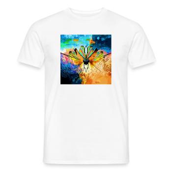 Bunter Schmetterlingsflügel - Männer T-Shirt - Weiß - Vorne - AI Model Male 178 dark (178cm)