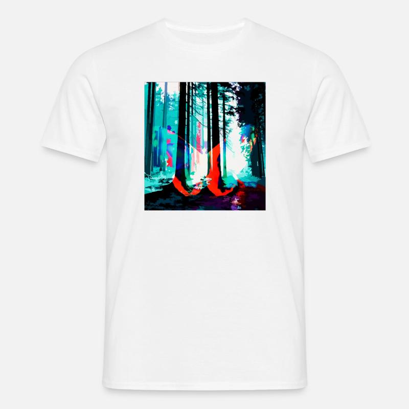 Neonwald Traumprint - Männer T-Shirt - Weiß