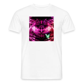 Kaleidoskopische Tie-Dye Schmetterling - Männer T-Shirt - Weiß - Vorne - AI Model Male 178 dark (178cm)