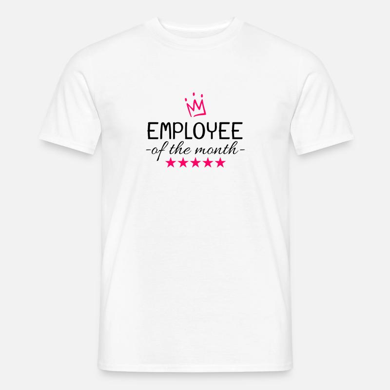 Cadeau de l’employé du mois - T-shirt homme - blanc