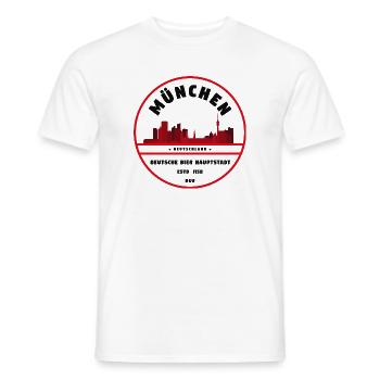 München Bier Hauptstadt Emblem - Männer T-Shirt - Weiß - Vorne - AI Model Male 178 dark (178cm)