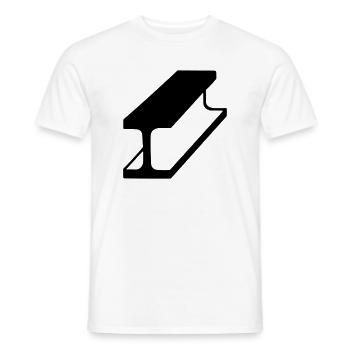 Emblème de poutre d’acier pour entreprise de construction en acier - T-shirt homme - blanc - Devant - AI Model Male 178 dark (178cm)
