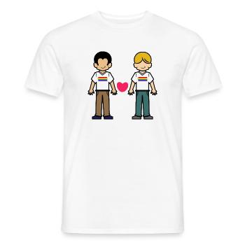 Gleichgeschlechtliche Partnerschaft Lgbt Herz - Männer T-Shirt - Weiß - Vorne - AI Model Male 178 dark (178cm)