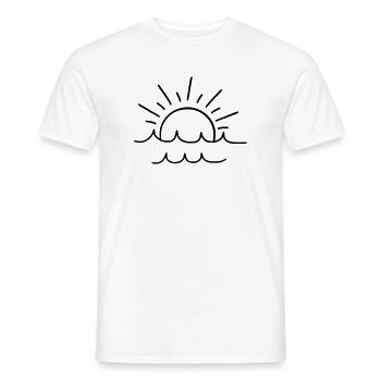 Sun and waves - Men's T-Shirt - white - Front - AI Model Male 178 dark (178cm)