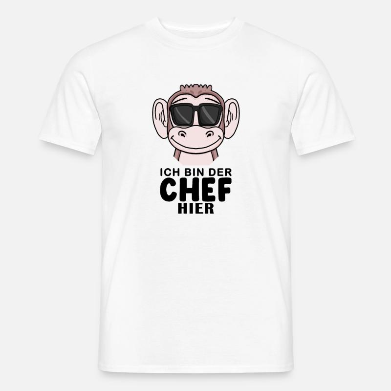Cool Affe Chef - Männer T-Shirt - Weiß