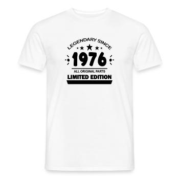 Année de construction 1976 - né en 1976 - T-shirt homme - blanc - Devant - AI Model Male 178 dark (178cm)
