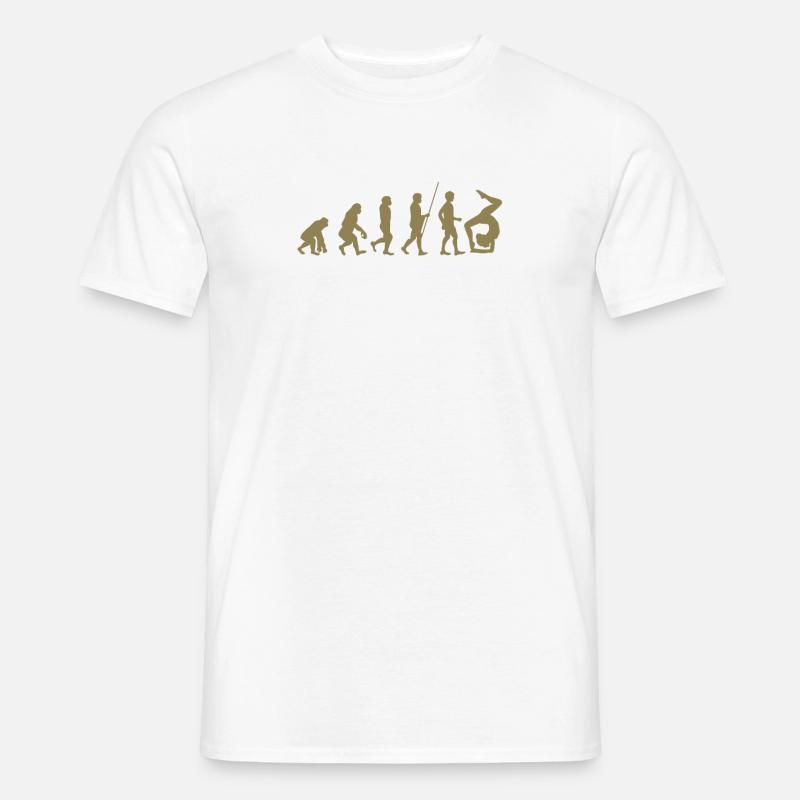 Turnerin Turner Evolution der Turnerin - Männer T-Shirt - Weiß