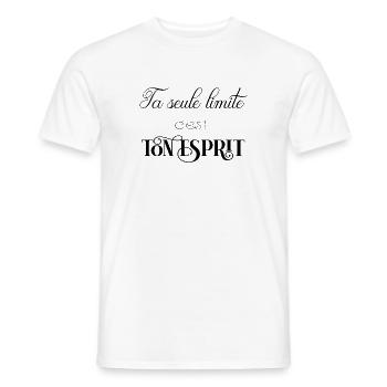 ta seule limite c'est ton... - T-shirt homme - blanc - Devant - AI Model Male 178 dark (178cm)