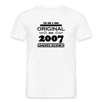 2007 - Baujahr 2007 - Jahrgang 2007 - Männer T-Shirt - Weiß - Vorne - AI Model Male 178 dark (178cm)