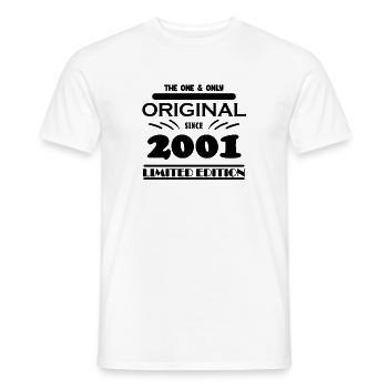 2001 - Baujahr 2001 - Jahrgang 2001 - Männer T-Shirt - Weiß - Vorne - AI Model Male 178 dark (178cm)