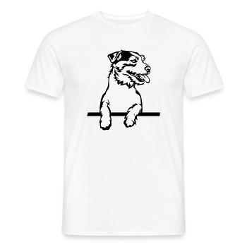 Jack Russell Terrier - Männer T-Shirt - Weiß - Vorne - AI Model Male 178 dark (178cm)