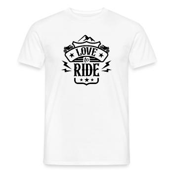 Love To Ride - Men's T-Shirt - white - Front - AI Model Male 178 dark (178cm)
