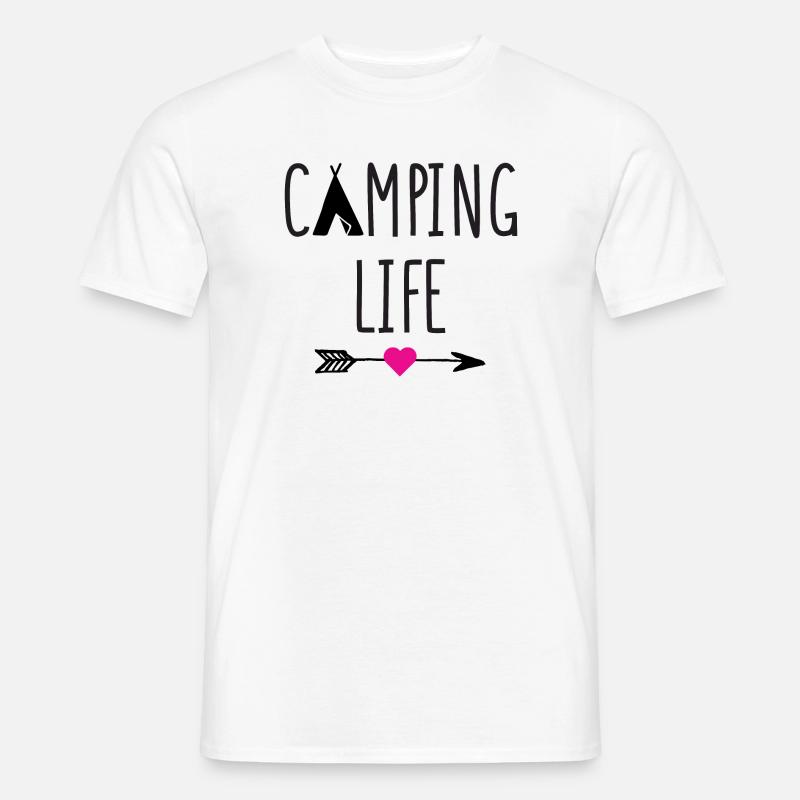 Campingleben - Männer T-Shirt - Weiß