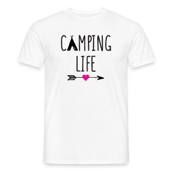 La vie en camping - T-shirt homme - blanc - Devant - AI Model Male 178 dark (178cm)