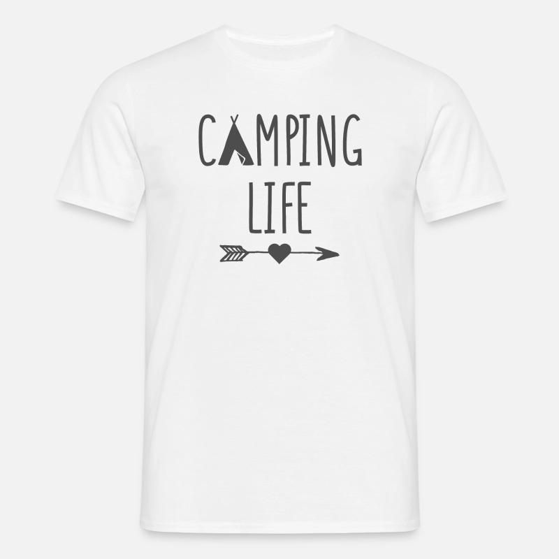 Campingleben - Männer T-Shirt - Weiß