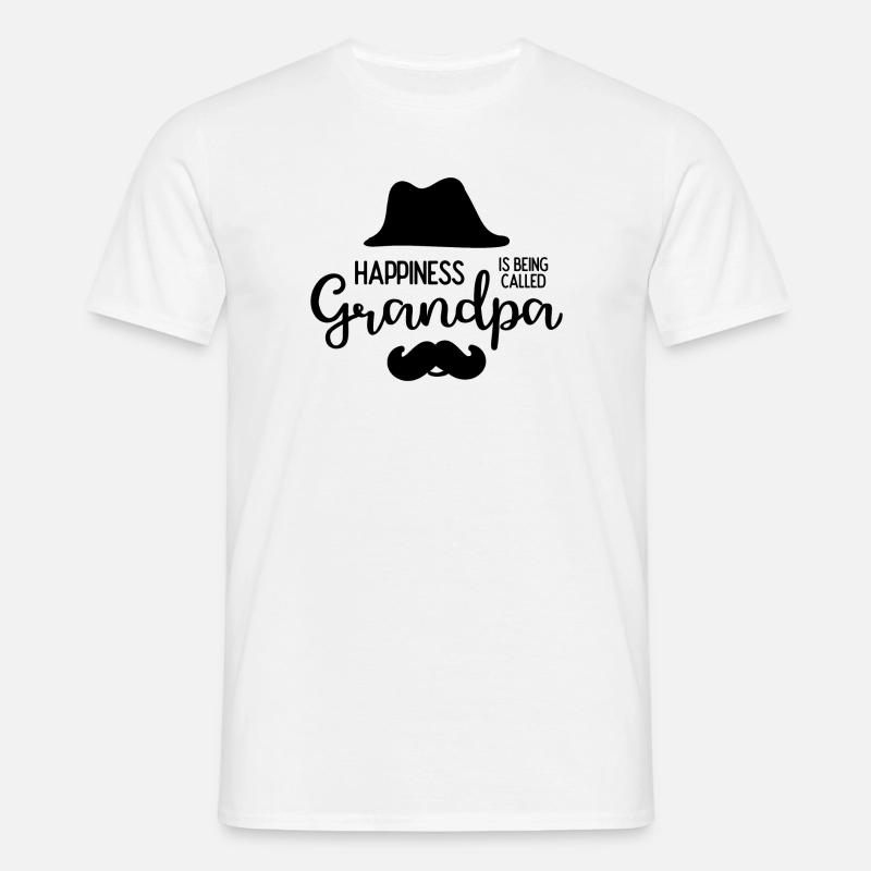 Happines wird Opa genannt - Männer T-Shirt - Weiß