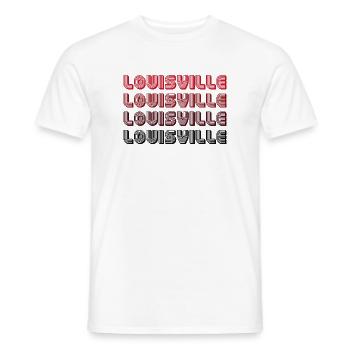 Typographie en dégradé de Louisville - T-shirt homme - blanc - Devant - AI Model Male 178 dark (178cm)