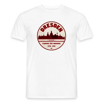 Dresden Rundstempel Florenz Nordens - Männer T-Shirt - Weiß - Vorne - AI Model Male 178 dark (178cm)