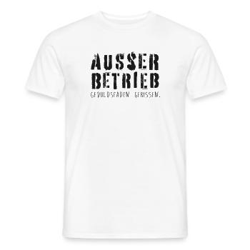 Außer Betrieb! Geduldsfaden gerissen! - Männer T-Shirt - Weiß - Vorne - AI Model Male 178 dark (178cm)