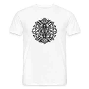 Mandala - Men's T-Shirt - white - Front - AI Model Male 178 dark (178cm)