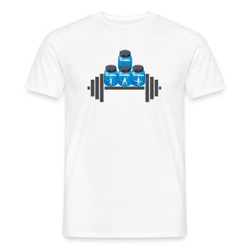 Protein Power Trio Silhouetten - Männer T-Shirt - Weiß - Vorne - AI Model Male 178 dark (178cm)