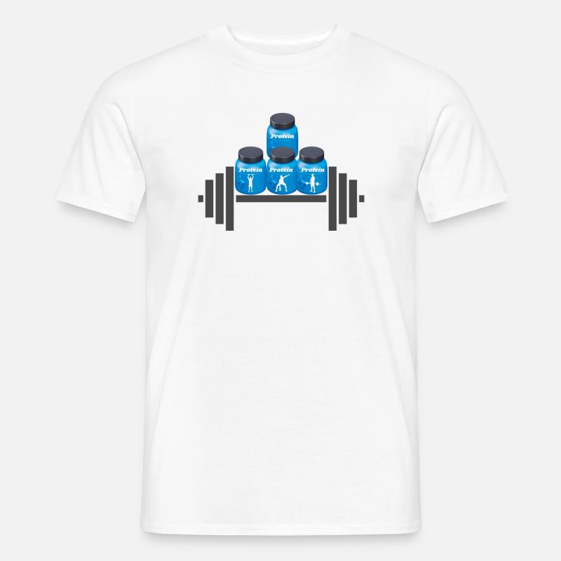Protein Power Trio Silhouetten - Männer T-Shirt - Weiß