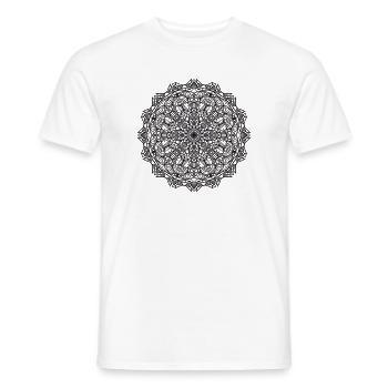 Mandala - T-shirt homme - blanc - Devant - AI Model Male 178 dark (178cm)