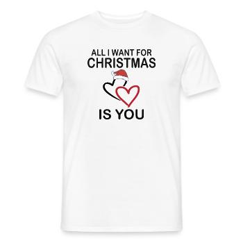 All I want for christmas is you t-shirt - Männer T-Shirt - Weiß - Vorne - AI Model Male 178 dark (178cm)