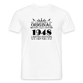 1948 - Year of construction 1948 - Born 1948 - Men's T-Shirt - white - Front - AI Model Male 178 dark (178cm)
