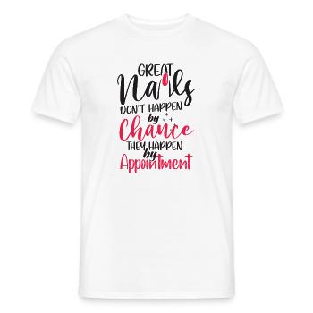 Les grands ongles ne viennent pas par hasard - T-shirt homme - blanc - Devant - AI Model Male 178 dark (178cm)