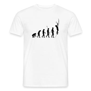 Évolution humaine, escalade sur glace, grimpeurs sur glace - T-shirt homme - blanc - Devant - AI Model Male 178 dark (178cm)
