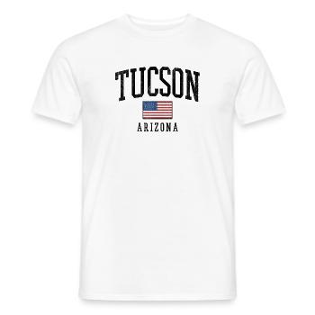 Tucson Arizona USA Design mit Flagge - Männer T-Shirt - Weiß - Vorne - AI Model Male 178 dark (178cm)