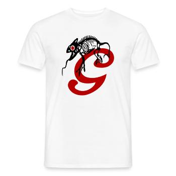 Gecko, lizard, initial - Men's T-Shirt - white - Front - AI Model Male 178 dark (178cm)