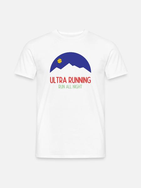 Ultra Running – Run All Night - Men's T-Shirt - white