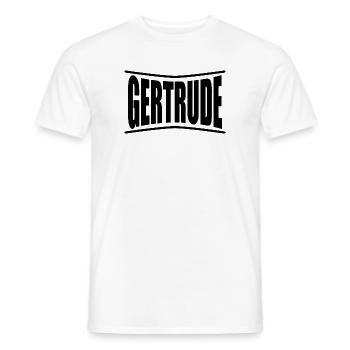 t-shirt Gertrude idée cadeau t-shirt - T-shirt homme - blanc - Devant - AI Model Male 178 dark (178cm)