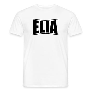 T-Shirt Elia T-Shirt Geschenkidee - Männer T-Shirt - Weiß - Vorne - AI Model Male 178 dark (178cm)