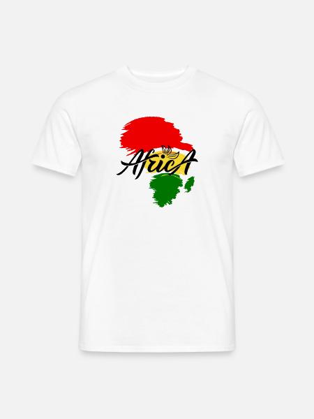Afrika Afro-Porträt Pop-Art - Männer T-Shirt - Weiß