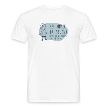 Humorvolle Psychologie Illustration - Männer T-Shirt - Weiß - Vorne - AI Model Male 178 dark (178cm)