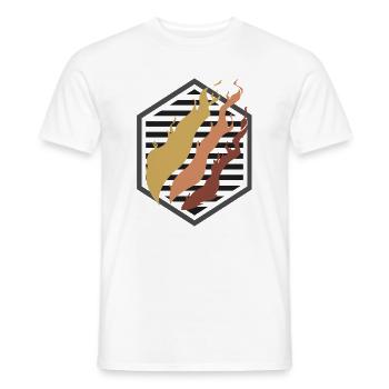 Fire Merch Edition - Men's T-Shirt - white - Front - AI Model Male 178 dark (178cm)