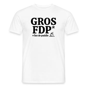 paddle, paddling, fan de paddle - T-shirt homme - blanc - Devant - AI Model Male 178 dark (178cm)