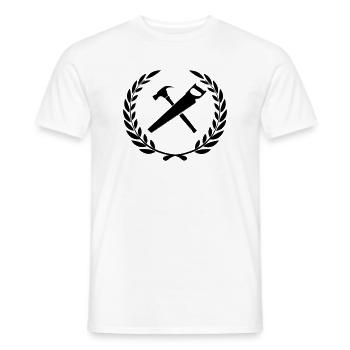 Timmermans tools for carpenter - Men's T-Shirt - white - Front - AI Model Male 178 dark (178cm)