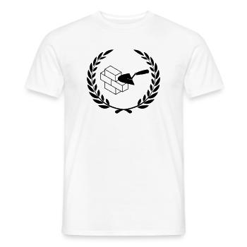 Outils de maçonnerie pour la maçonnerie - T-shirt homme - blanc - Devant - AI Model Male 178 dark (178cm)